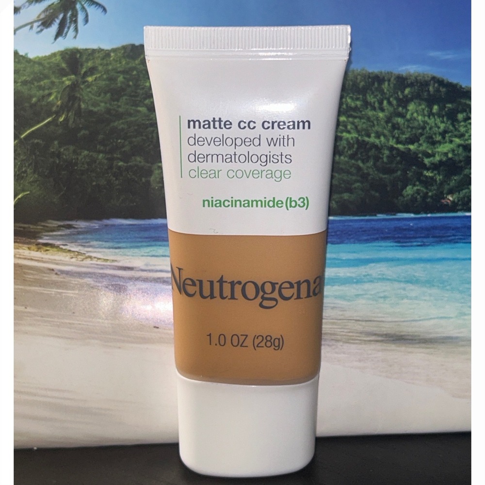 Neutrogena Clear Coverage Matte CC Cream Ginger‎ 7.5 Niacinamide 1oz NEW Sealed